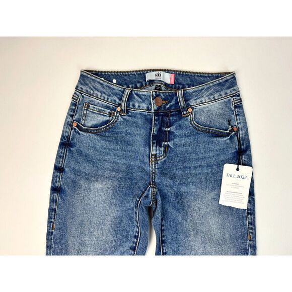 Cabi 4328 Skinny Jeans Women 2 NWT $142 Stretch‎ Cotton Pockets Distresed Blue - Picture 5 of 16